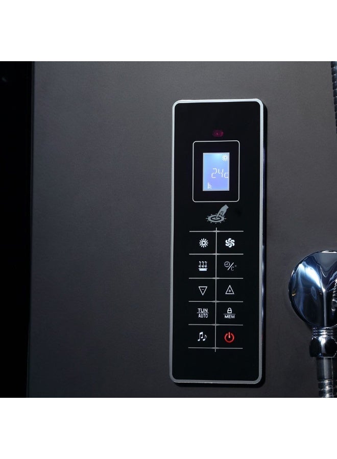 DANUBE HOME Milano Power Plus Shower Room 1000X1000X2200 2Pcs/Set | Acrylic/Glass/Metal Shower Room | Complete Set Shower Room For Toilet Bathroom Washroom Shower Room - Grey - Image 2