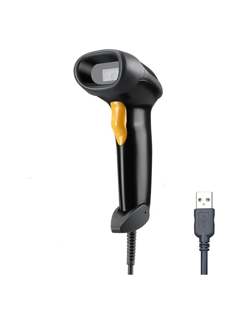 EPOS Portable USB Port Laser Barcode Bar Code Scanner Reader for Warehouse POS EPOS 2D Barcode Scanner, 1D QR Handheld USB Bar Codes Reader - Image 1