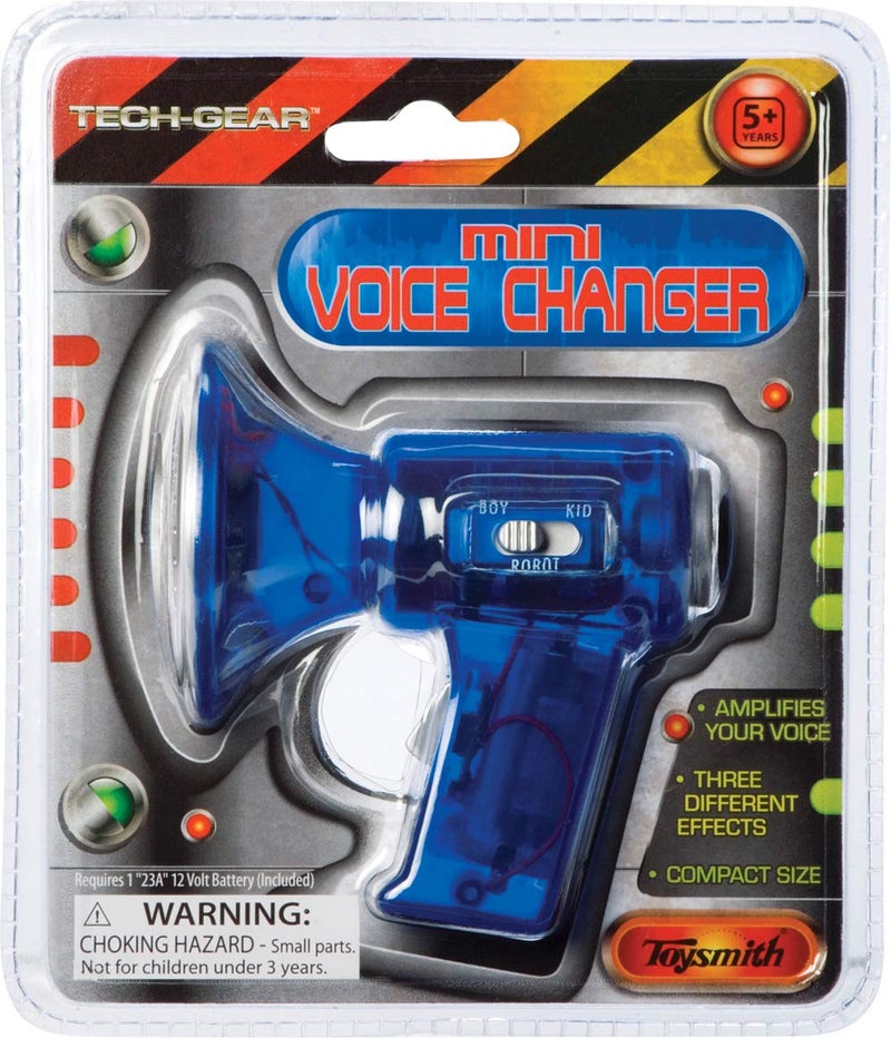 Toysmith Mini Voice Changer- 3 Unique Effects, LED Lights, Amplifies Your Voice- Kids Megaphone Toy, Funny Gag Gifts & Birthday Gift Ideas for Boys & Girls Ages 5+- Colors May Vary, Battery Included - Image 1