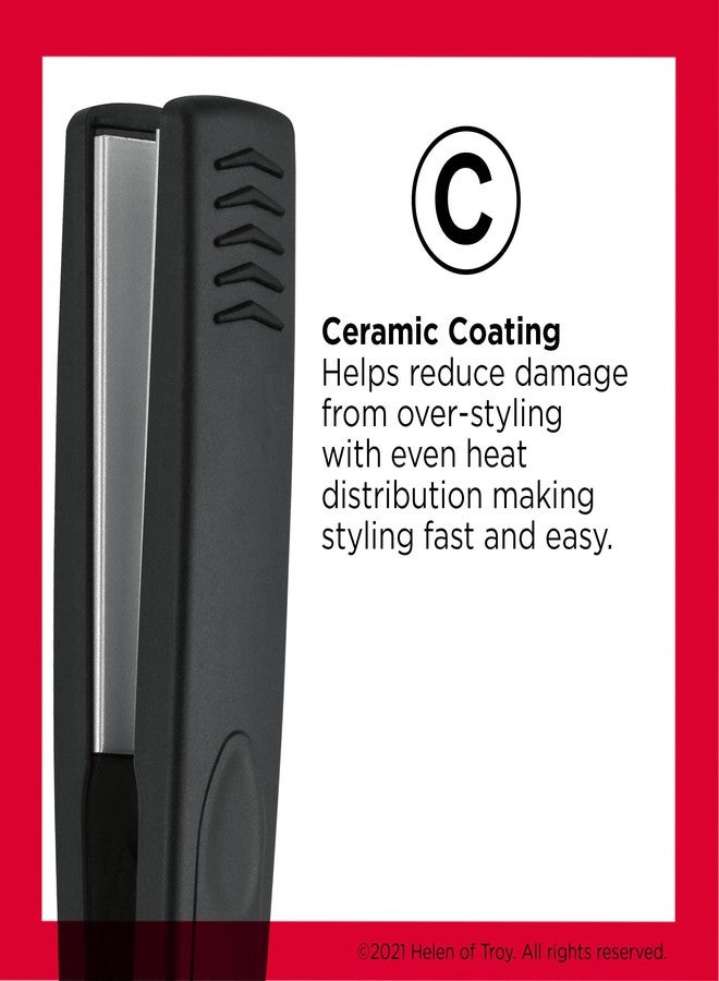 Revlon Smooth and Straight Ceramic Flat Iron | Fast Results, Smooth Styles (1 in) - Image 2