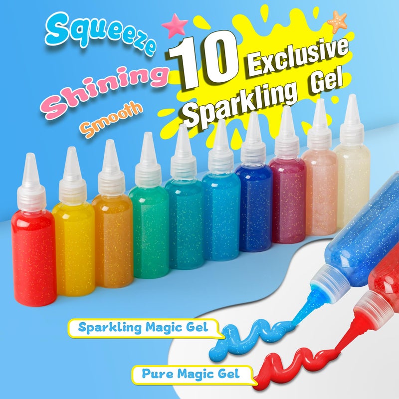 Kiditos Magic Water Elf Toy Kitâ€“Squishies for Kids, 20 Gels & 10 Molds, Magic Gel Water Pets Sensory Toy, Fun DIY Craft Kit, Party Favors, Birthday & Christmas Gifts for Kids Ages 3+ - Image 4