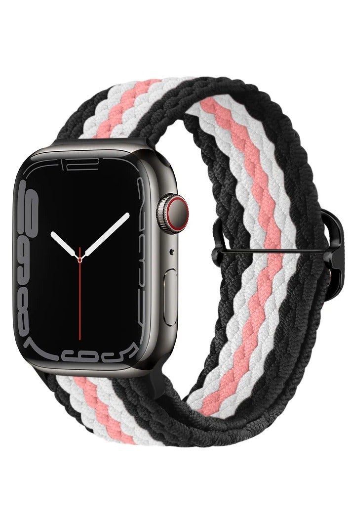 Nylon Braided Band/Strap for Apple Watch All Series Compatible with 42mm(Series 11/10)/41mm/40mm/38mm