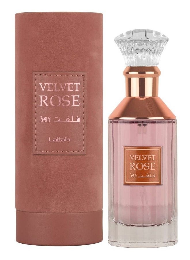 Lattafa Perfumes - Velvet Rose For Unisex Eau De Parfum Spray 3.4 Ounce - Image 1