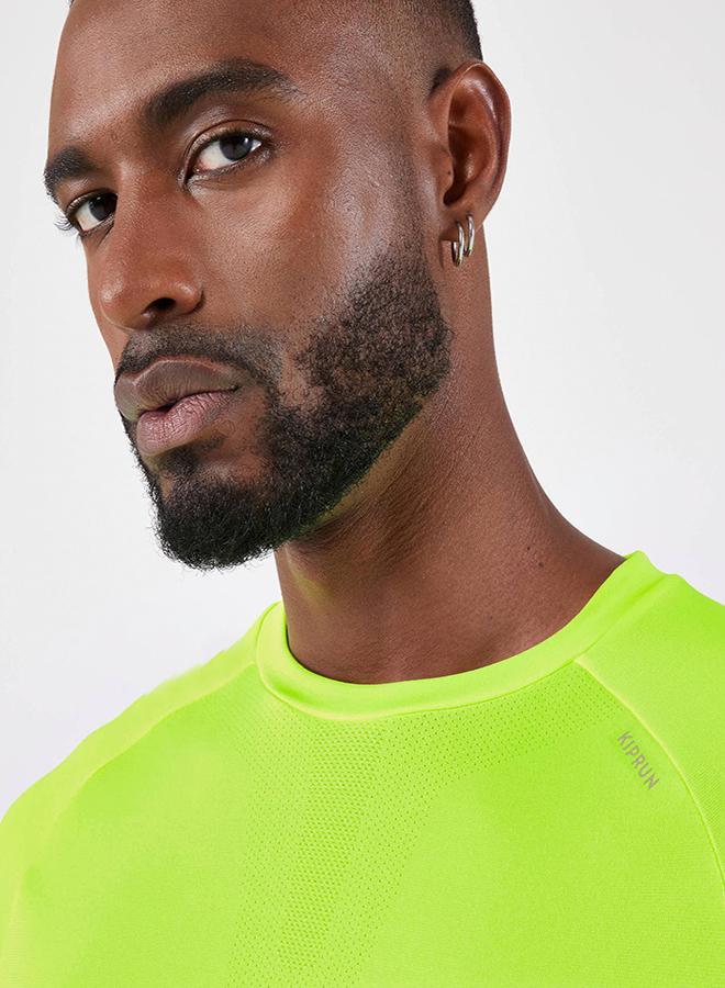 DECATHLON Men's KIPRUN Run 500 Comfort Seamless Running T-shirt - acid - Image 3