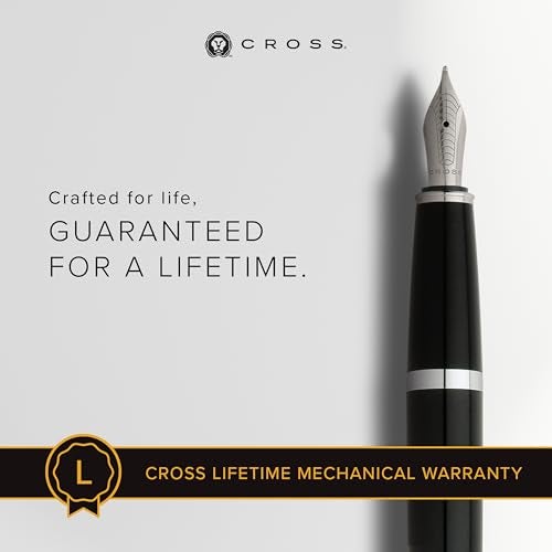 Cross قلم حبر قابل لإعادة التعبئة من كروس بايلي مقدم في علبة هدايا فاخرة - نقطة متوسطة، حبر أسود، أسود - Image 3