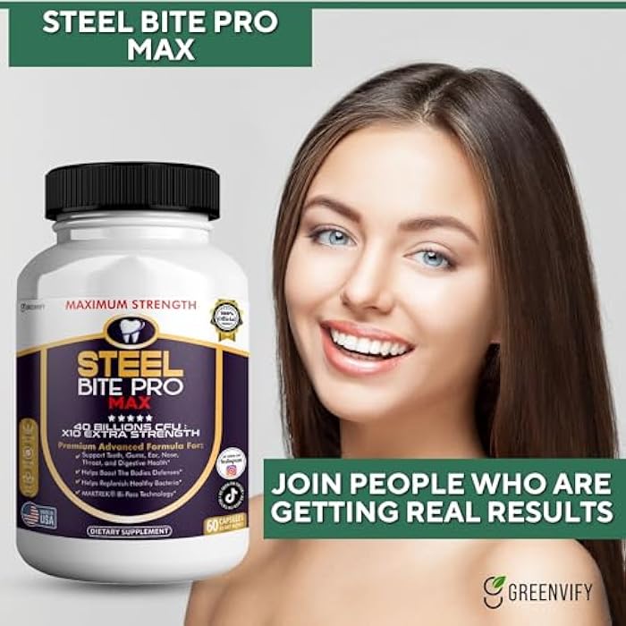 GREENVIFY Steel Bite Pro Max Probiotic Supplement, 40 Billion CFU, 60 Capsules, 30 Day Supply (1) - Image 4