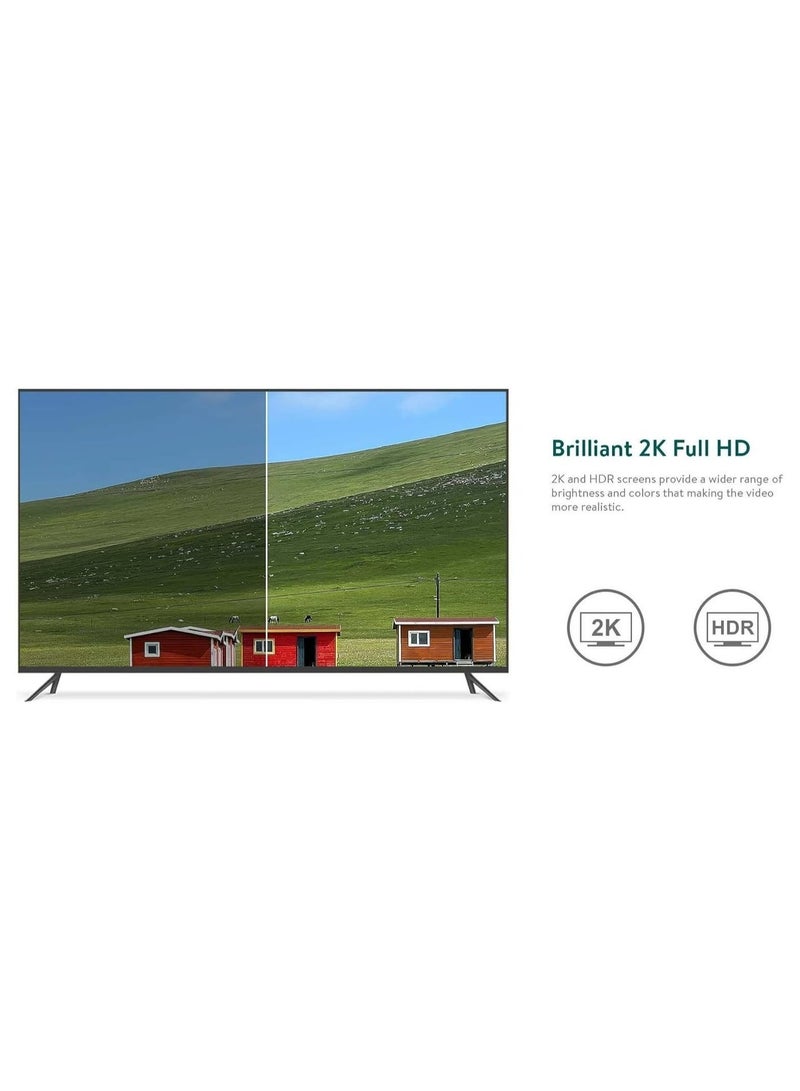 او ان ان جهاز بث عالي الدقة بالكامل من Google TV مع دعم Chromecast Dolby Audio وDTS وذاكرة وصول عشوائي 2 جيجابايت ومساحة تخزين 16 جيجابايت - Image 3