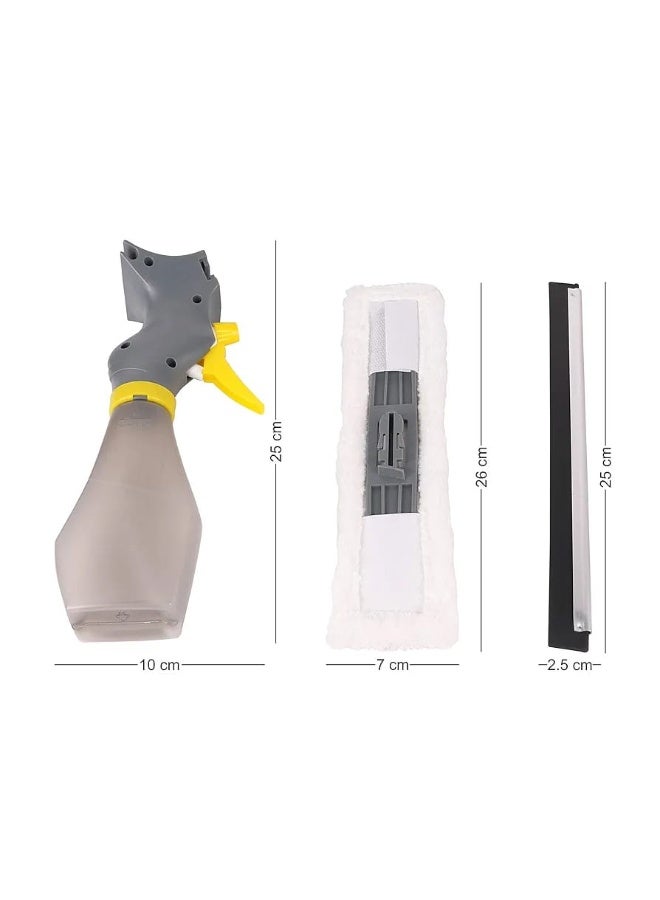 كلاسي تاتش ممسحة نوافذ مطاطية، منظف زجاج - أداة تنظيف شاملة لصيانة الزجاج بسهولة مع وظيفة الرش المدمجة - Image 2