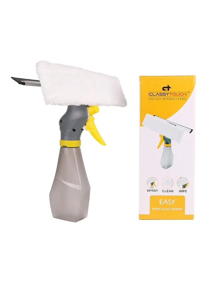 كلاسي تاتش ممسحة نوافذ مطاطية، منظف زجاج - أداة تنظيف شاملة لصيانة الزجاج بسهولة مع وظيفة الرش المدمجة - Image 1