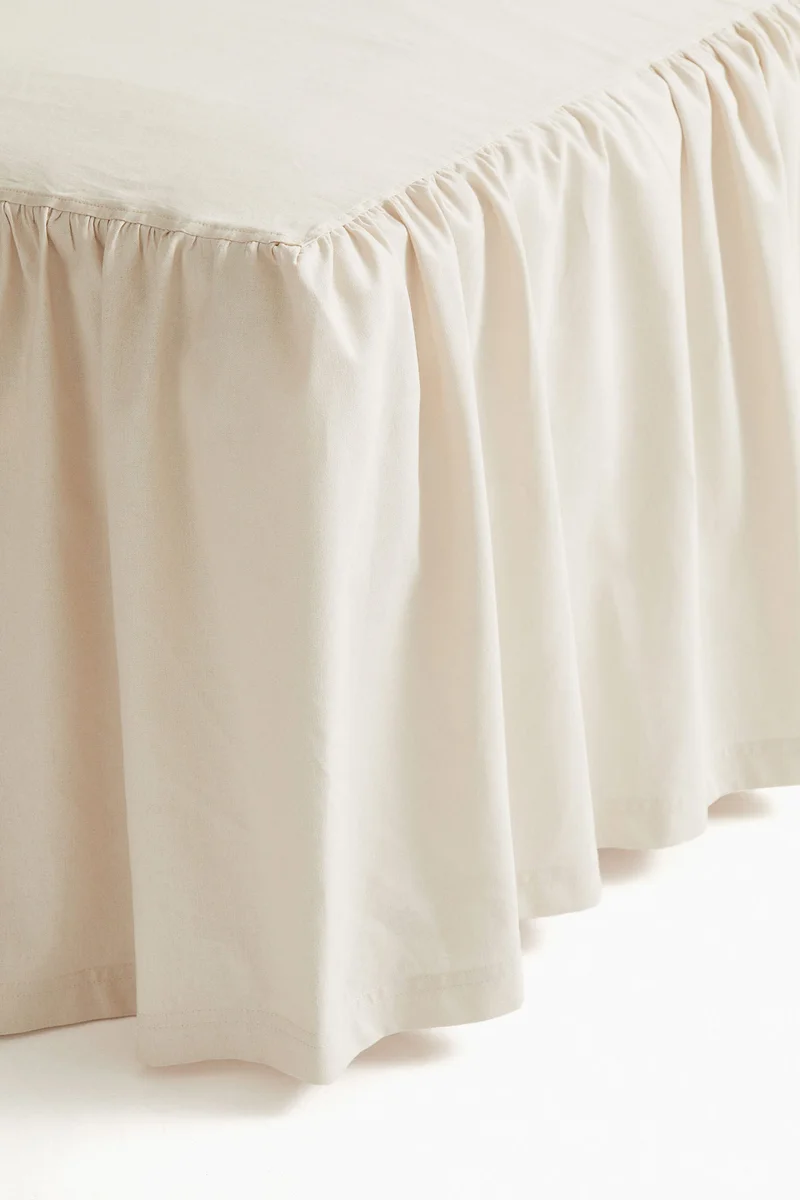 H&M Flounced cotton-blend double/king valance