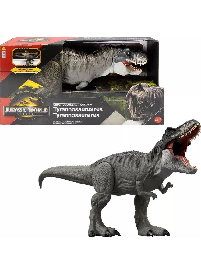 Jurassic World Rebirth Super Colossal Tyrannosaurus Rex Action Figure (99 x 34.9 cm) - Image 1