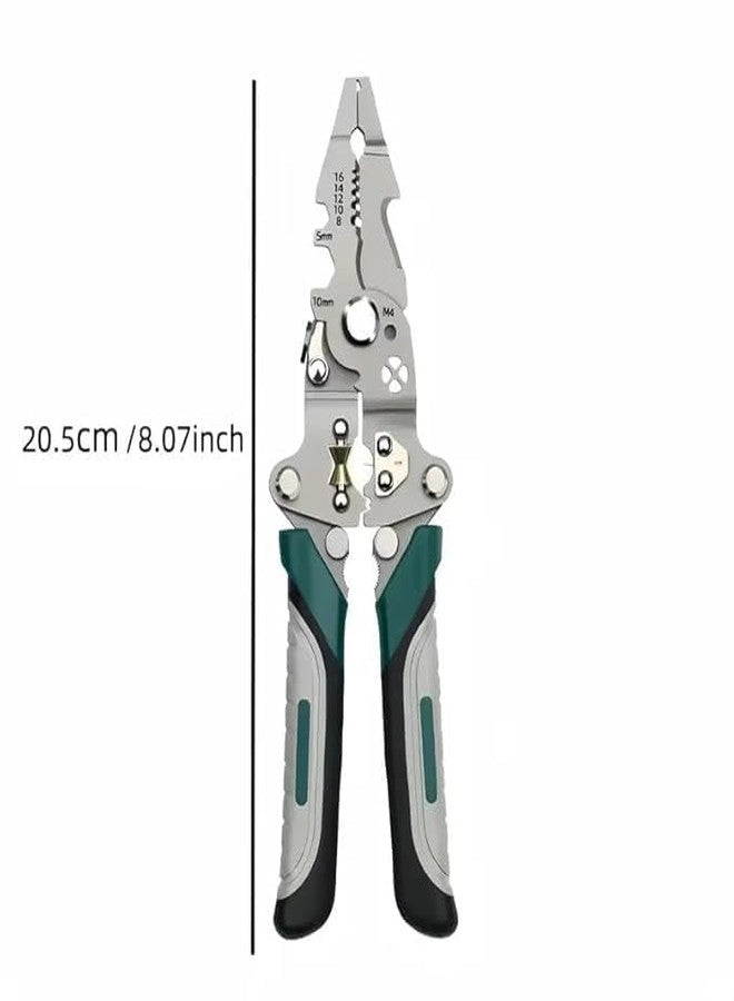 DHRUNA All in 1 Multifunction Stainless Steel Wire Stripper/Wire Crimping Tool, Wire Cutter, Wire Crimper, Cable Stripper, Wiring Tools (wire stripper Black) - Image 2