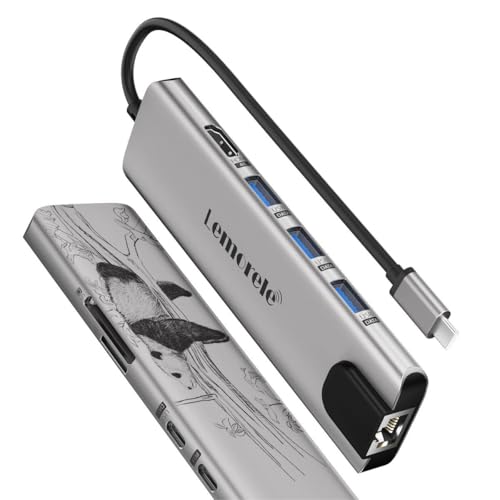 Lemorele USB-C Hub for Laptop with 4K HDMI Port | 9-in-1, 100W PD, Gigabit Ethernet, 3 USB 3.0 + USB-C Data Ports, SD/TF Card Reader, Compatible with HP/Lenovo/Dell Laptops - Image 1