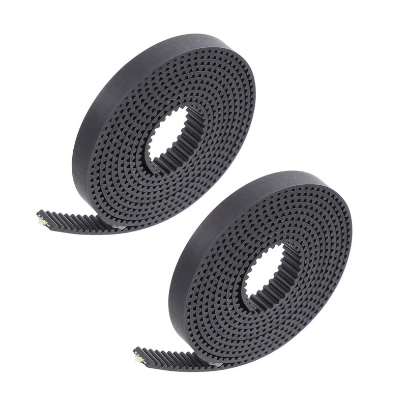 2Pcs Black Rubber Timing Belt Synchronous Belt For Printers Low Noise High Precision - Image 1