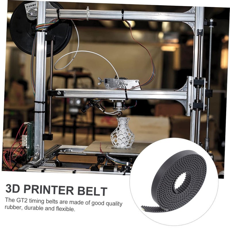 2Pcs Black Rubber Timing Belt Synchronous Belt For Printers Low Noise High Precision - Image 5