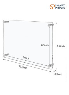SMARTPOINTS A4 Wall Mounted Photo Frame for 21x29.7cm, Double Panel Clear Acrylic Picture/Certificate Frame  - Image 4