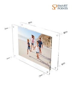 SMARTPOINTS A4 Wall Mounted Photo Frame for 21x29.7cm, Double Panel Clear Acrylic Picture/Certificate Frame  - Image 2