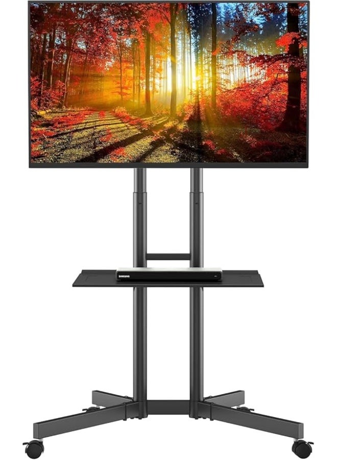 Universal Portable TV Stand – 32-85 Inch TV Cart with Wheels, Max Load 60kg, Adjustable Mount 600x400mm - Image 1