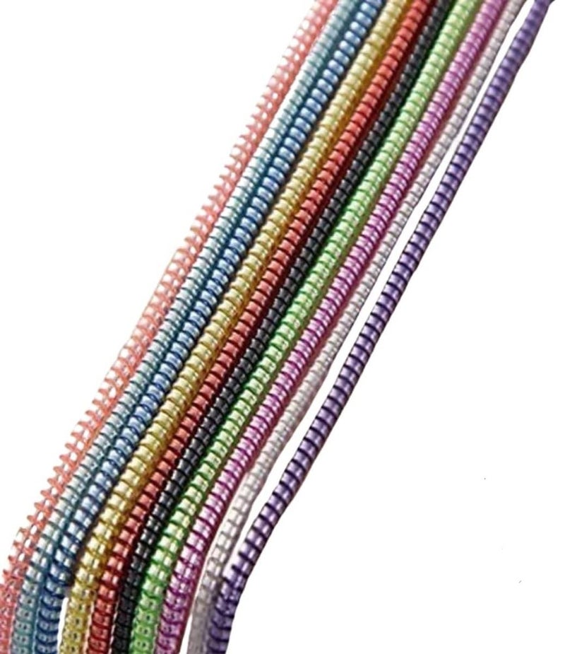 On Blow Spiral Cable Protector, 1 Metre, Metallic Finish, Multi-Colour, Pack of 2 - Image 1