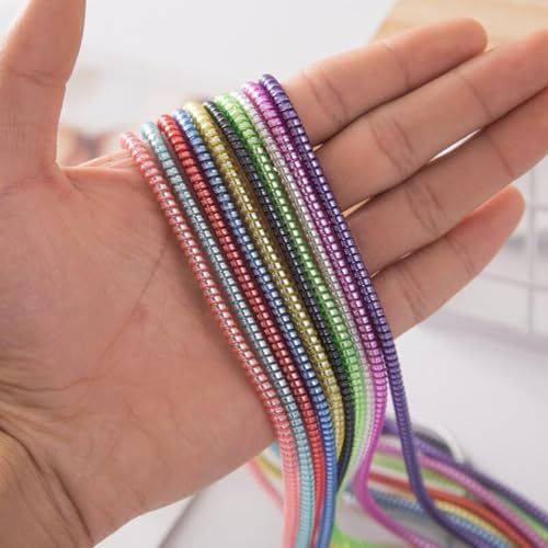 On Blow Spiral Cable Protector, 1 Metre, Metallic Finish, Multi-Colour, Pack of 2 - Image 2