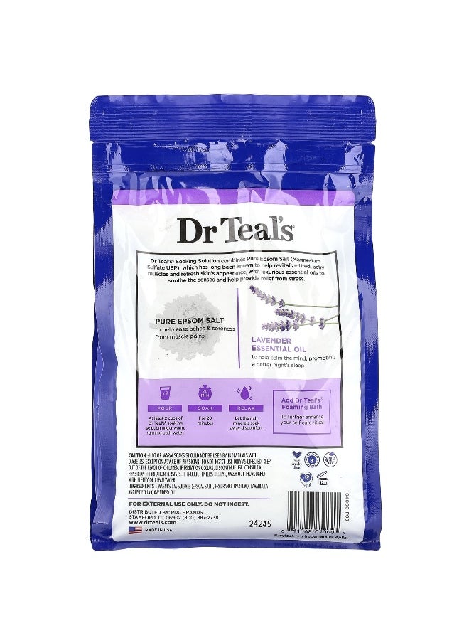 Dr. Teals Dr. Teal's, Pure Epsom Salt Soaking Solution, Lavender, 3 lbs (1.36 kg)  - Image 2
