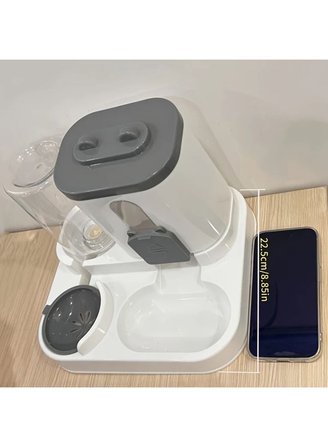 2 In 1 Automatic Cat Food And Water Dispenser No Electricity Needed Gravity Fed Blue - Image 4
