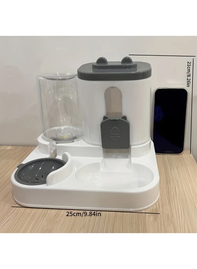 2 In 1 Automatic Cat Food And Water Dispenser No Electricity Needed Gravity Fed Blue - Image 3