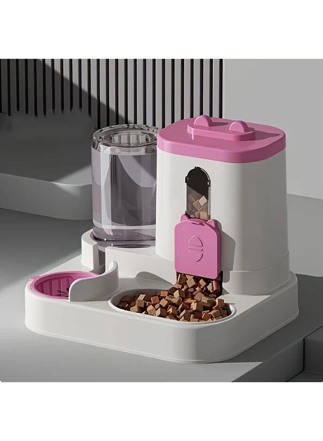 2 In 1 Automatic Cat Food And Water Dispenser No Electricity Needed Gravity Fed Blue - Image 5
