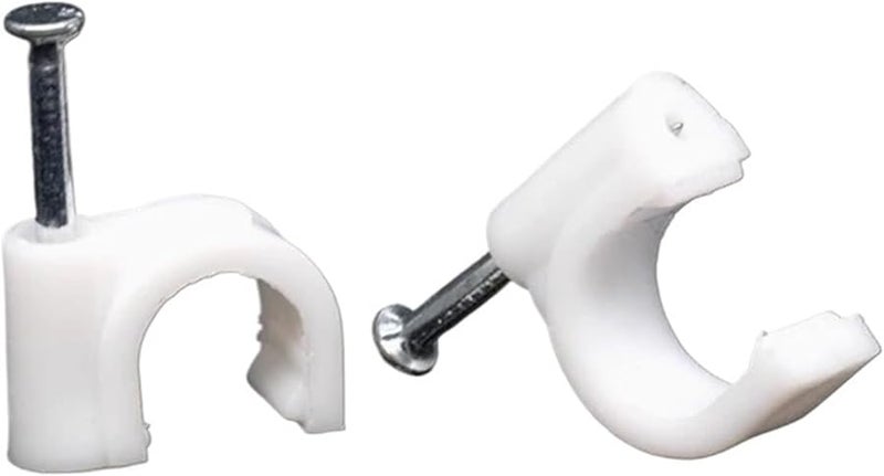 مشابك الكابلات 300 قطعة 25 مم مشبك دائري لتثبيت الأسلاك والأنابيب على الحائط لإدارة الكابلات - Image 4