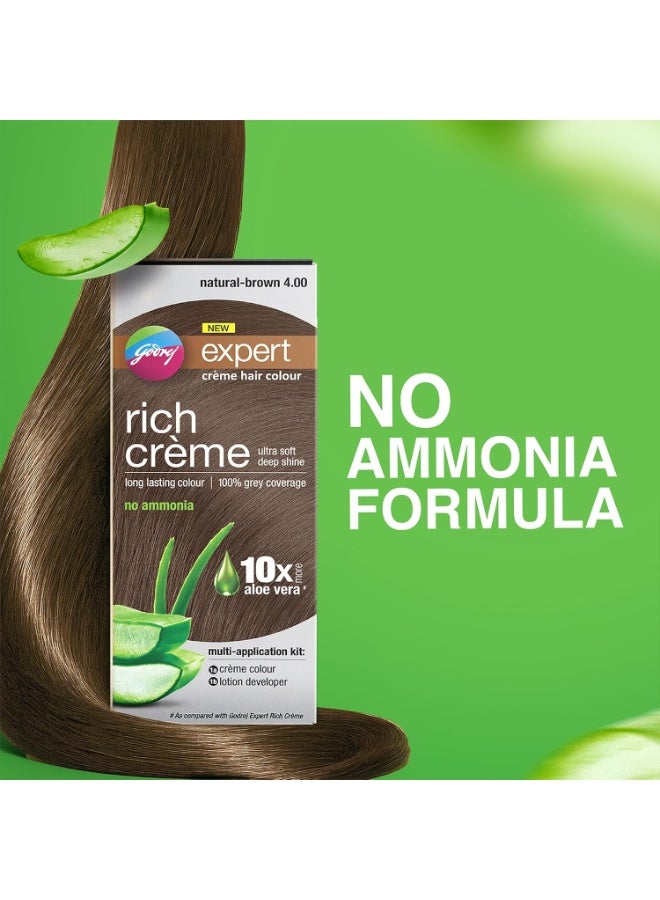 Godrej NEW expert - rich creme - with aloe vera - creme hair colour - natural brown 4 - creme colour 50g - lotion developer 50ml - Image 3