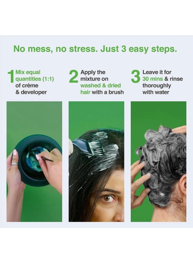 Godrej NEW expert - rich creme - with aloe vera - creme hair colour - natural brown 4 - creme colour 50g - lotion developer 50ml - Image 5