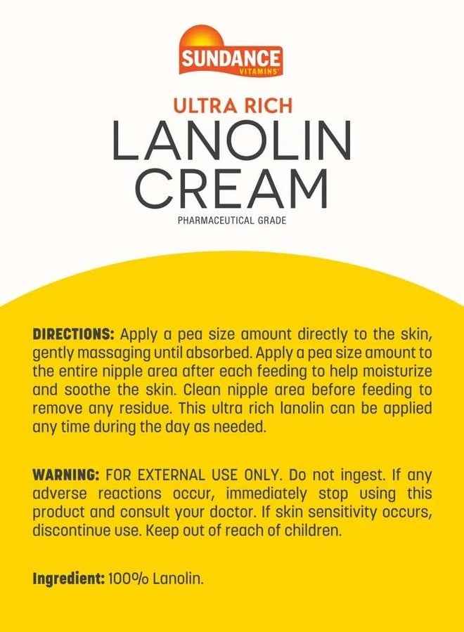 Sundance Lanolin Cream | 7 Fluid Ounces | Ultra Rich Pharmaceutical Grade | Hypoallergenic Supplement - Image 2