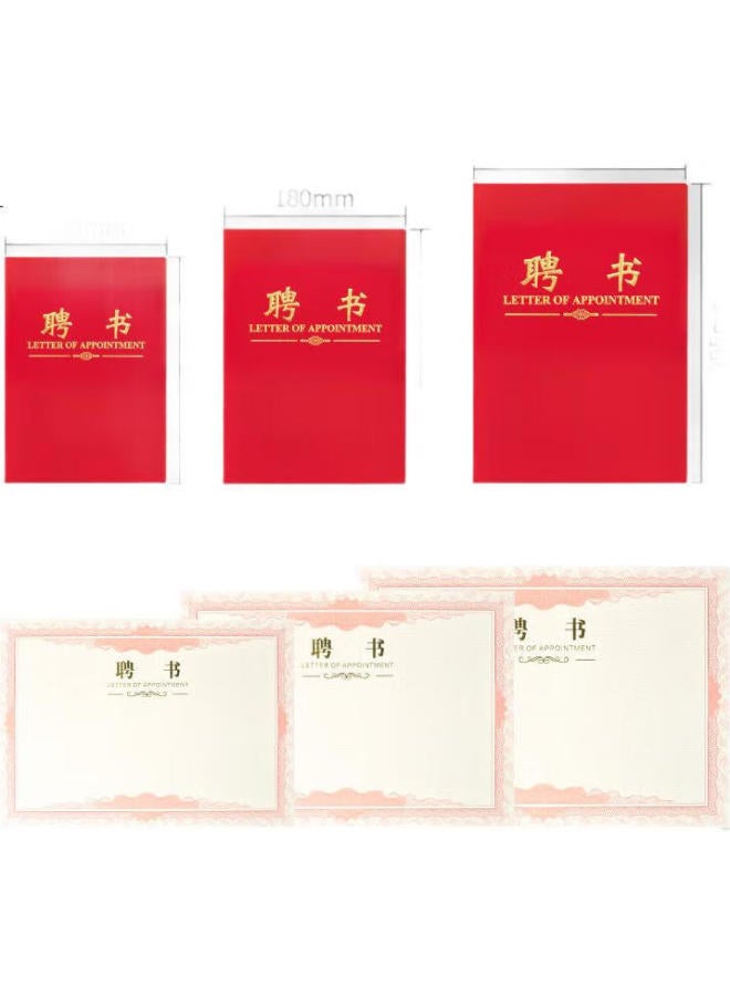 Dsb (Disbi) [10-Pack] 8K Appointment Letter, Appointment Book Cover, Company Employee Award Certificate, Gold-Stamped Classic Style (With 20 Inner Pages) 050819 - Image 3