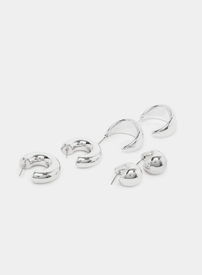 Styli Set of 6 - Plain Hoop Earrings