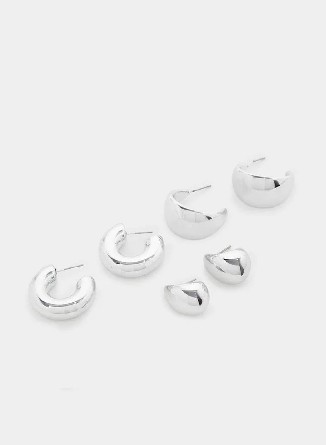 Styli Set of 6 - Plain Hoop Earrings