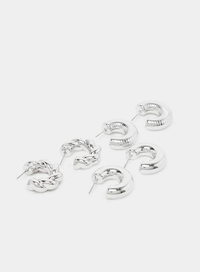 Styli Set of 6 - Plain Hoop Earrings