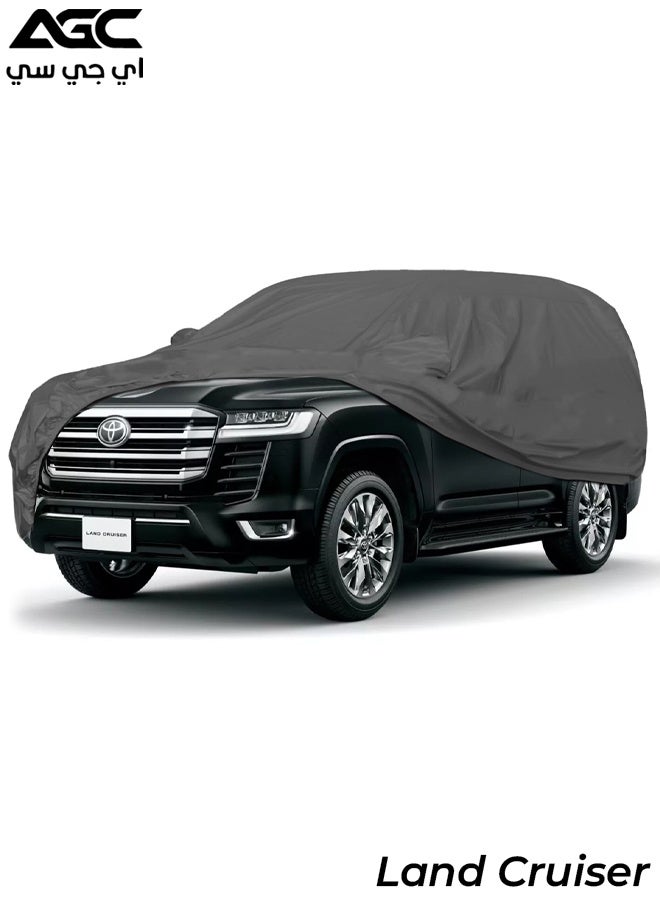 اي جي سي غطاء سيارة لجميع الأحوال الجوية لسيارة تويوتا لاند كروزر GN10027 - مقاوم للماء والغبار والثلج وأشعة الشمس والخدش - حماية من الأشعة فوق البنفسجية والحرارة مع جيوب للمرايا، ودعم مرن للزوايا، وخياطة ثلاثية، وخفيف الوزن وقابل للغسل للحماية الداخلية والخارجية - Image 1