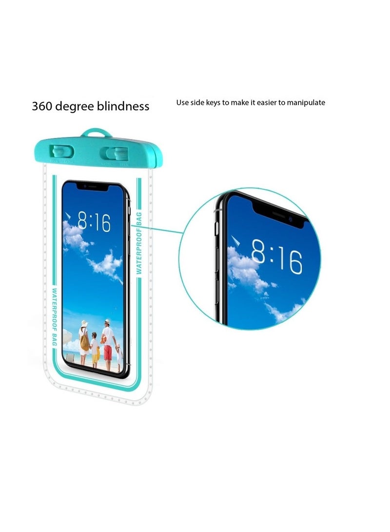 Generic 2-Pack Waterproof Phone Case Pouch Dry Bag, IPX8 Certified 30M Underwater Universal Swimming Dry Bag, Touch-Sensitive Protector for Phones up to 7.2'' - Compatible with iPhone 16/15/Samsung, Underwater Phone Protector Pouch for Beach/Diving/Water Park/Snorkeling（D7-2,White） - Image 4