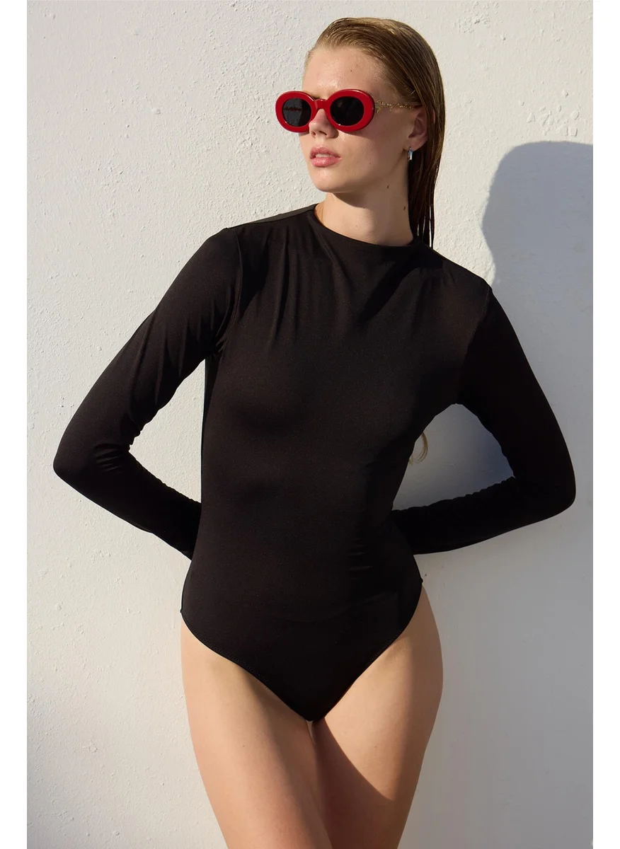 مانوكا Patterned Swim Surf Swimsuit Black