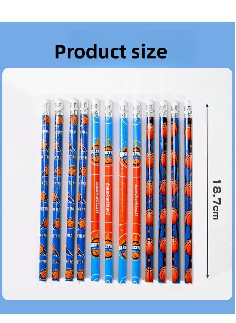 Generic 12Pcs Pencil With Eraser Head HB Pencil Set Sketch Drawing Pencil Primary School Student Writing Pen - Image 5