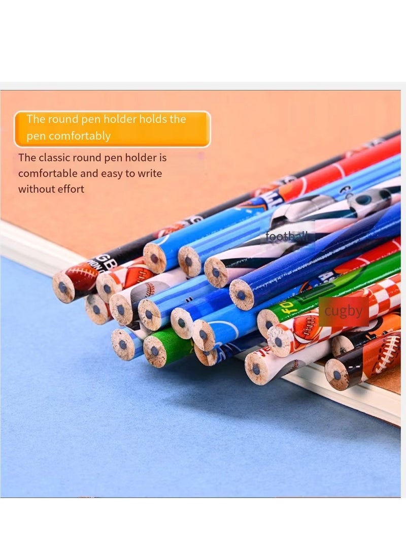 Generic 12Pcs Pencil With Eraser Head HB Pencil Set Sketch Drawing Pencil Primary School Student Writing Pen - Image 3