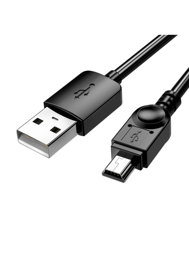 ماركة غير محددة كابل بيانات، كابل شحن بمنفذ T، مسجل قيادة USB صغير، جهاز قديم، شكل واجهة يدوية قديمة: كابل بيانات Miniusb، مناسب لمسجل القيادة/القرص الصلب/mp3/جهاز المسنين، إلخ.-1 متر  - Image 1
