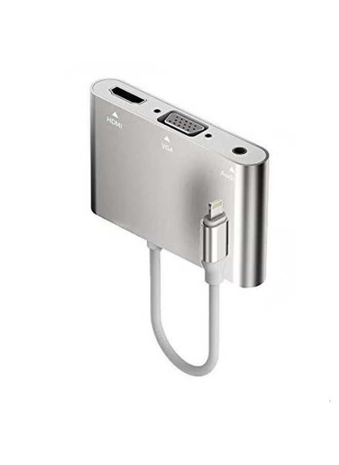 QZ - 1080P Lightning To Hdmi Vga Audio Adapter For Iphone7 6/6S/5S/Ipad Ipod Hdtv - Image 1
