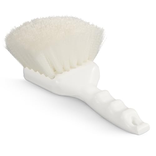 SPARTA 3662000 Flo-Pac Plastic Handle Utility Scrub Brush, Nylon Bristles, 2" Bristle Trim, 8" Length, White, 1 Count (Pack of 1) - Image 2