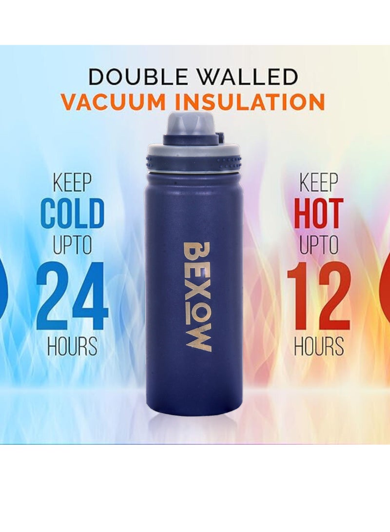Bexow BEXOW Double Wall Vacuum Flask – Insulated Stainless Steel Water Bottle, 750ml, Leak-Proof, Durable, Hot & Cold Beverage Thermos - Image 2