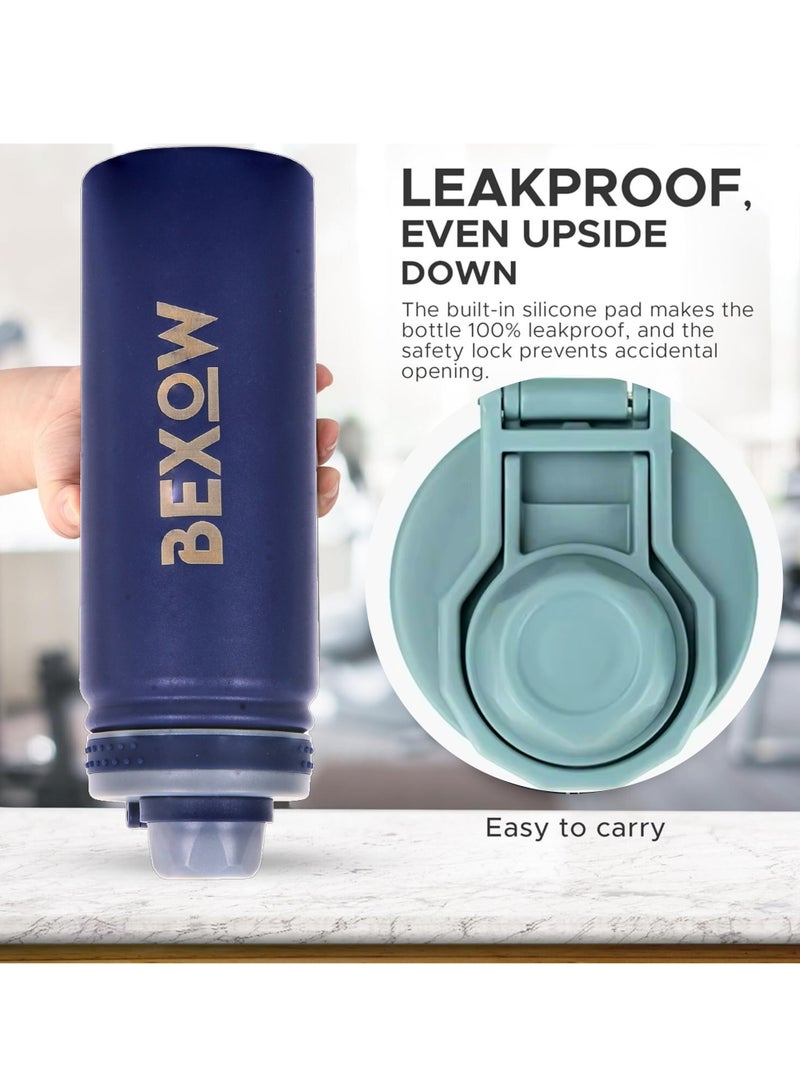 Bexow BEXOW Double Wall Vacuum Flask – Insulated Stainless Steel Water Bottle, 750ml, Leak-Proof, Durable, Hot & Cold Beverage Thermos - Image 3