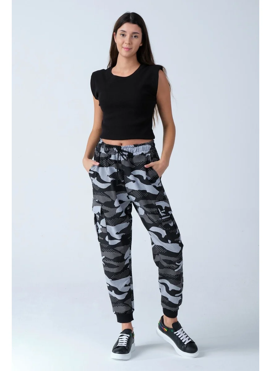 الكسندر جاردي Camouflage Patterned Pocketed Sweatpants (E21-72102)