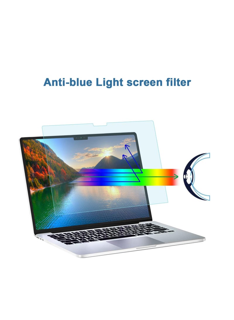 (1Pack) Macbook Air 15 inch Screen Protector,Anti Blue Light Matte screen protector Compatible with 2025/2024/2023 MacBook Air 15.3 Inch Newly Release, M4(A3241)/M3(A3114)/M2(A2941),Anti-Glare/Eye Protection - Image 1