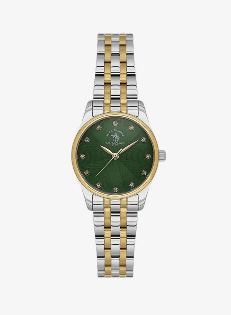 SANTA BARBARA POLO & RACQUET CLUB Santa Barbara Polo & Racquet Club - Unique Women's Watch | Stainless Steel Band with Steel Case | Analog | Round Dial | Mineral Glass | Japanese Quartz | Water Resistance 50 Meters
