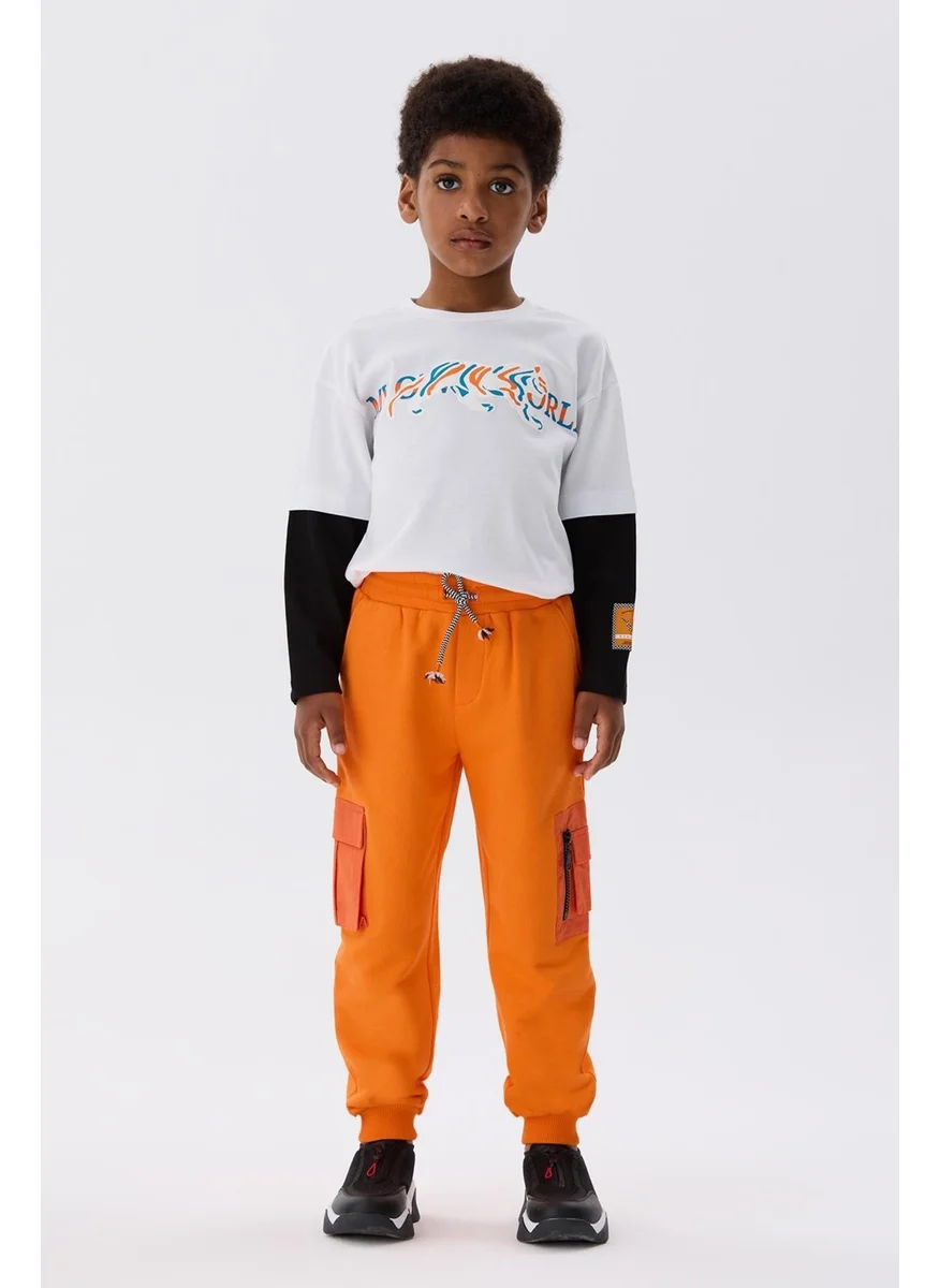 NEBBATI - Invalid brand Boy Orange Tracksuit Bottoms